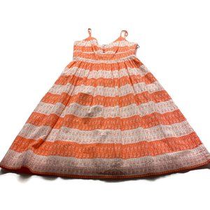 Original Penguin Cocktail Print Dress Musingwear Women's Size S/M Orange White